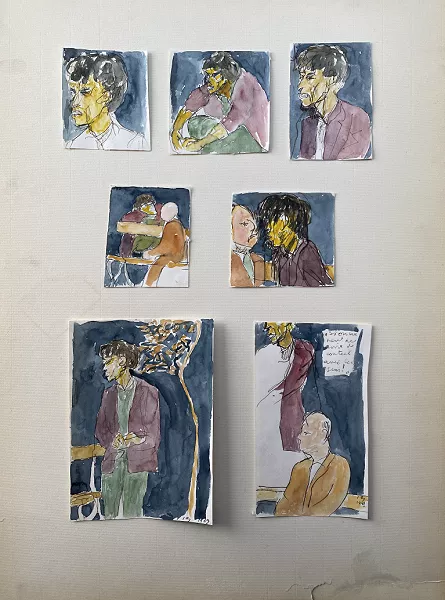 Planche de sept dessins 